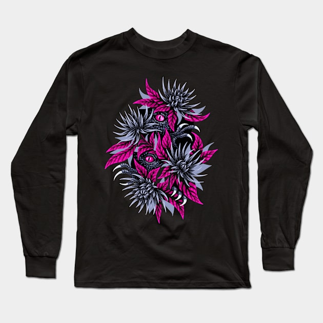 Hidden Creatures - Dark Purple Long Sleeve T-Shirt by andreaalice